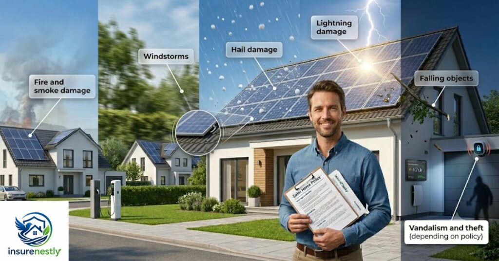 Covered risks for residential solar panels