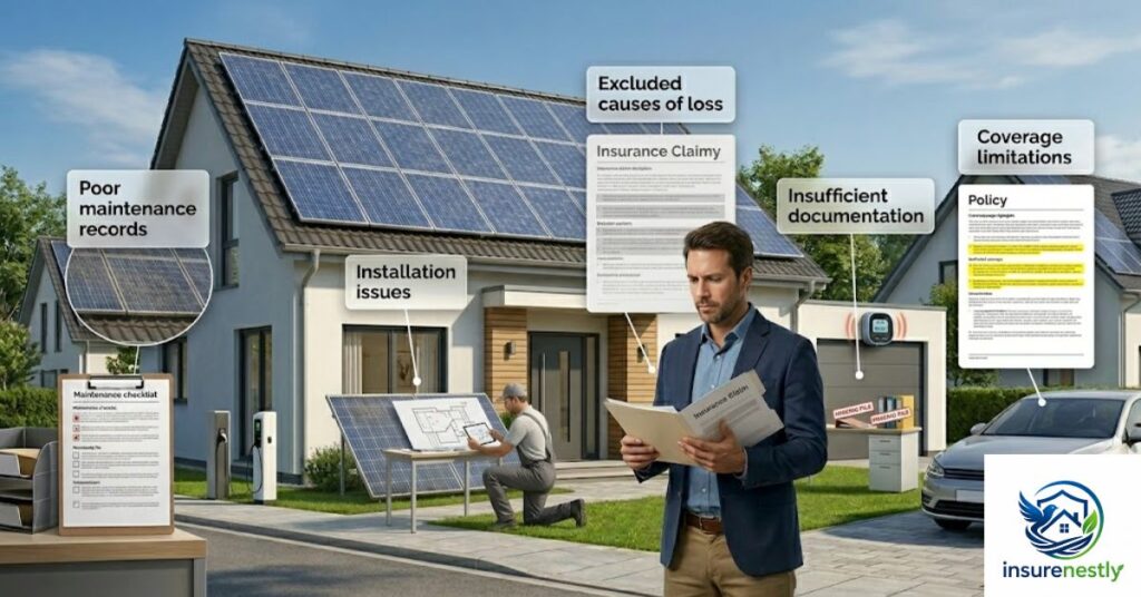 Why are solar panel claims denied?
